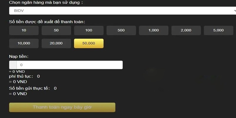 Hướng dẫn nạp tiền King88 siêu tốc bằng chuyển khoản ngân hàng